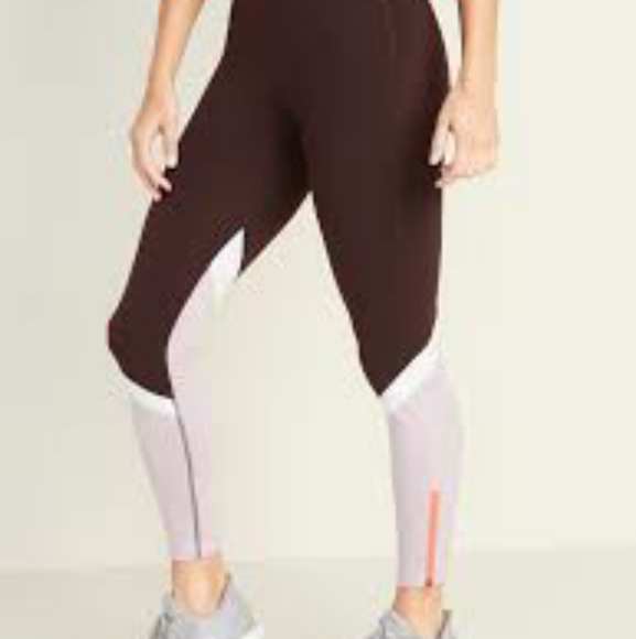 Old Navy Elevate Leggings - Color Block with Zip - Picture 1 of 4